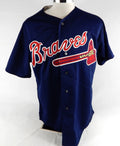 1990s Atlanta Braves Blank Game Issued Navy Jersey 46 836