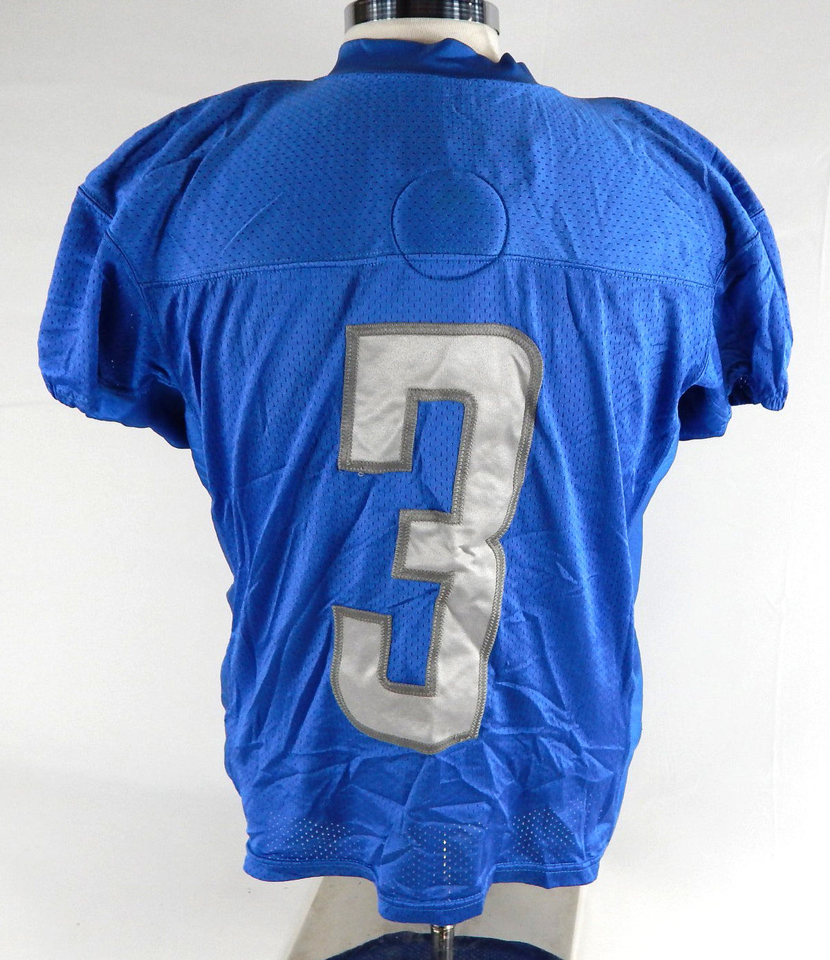 2014 Detroit Lions #3 Game Used Blue Practice Jersey 46 23 Pic2