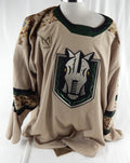 2025-26 Henderson Silver Knights #57 Game Issued White Jersey Camo Military 58 7