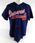 1990s Atlanta Braves Blank Game Issued Navy Jersey 46 837