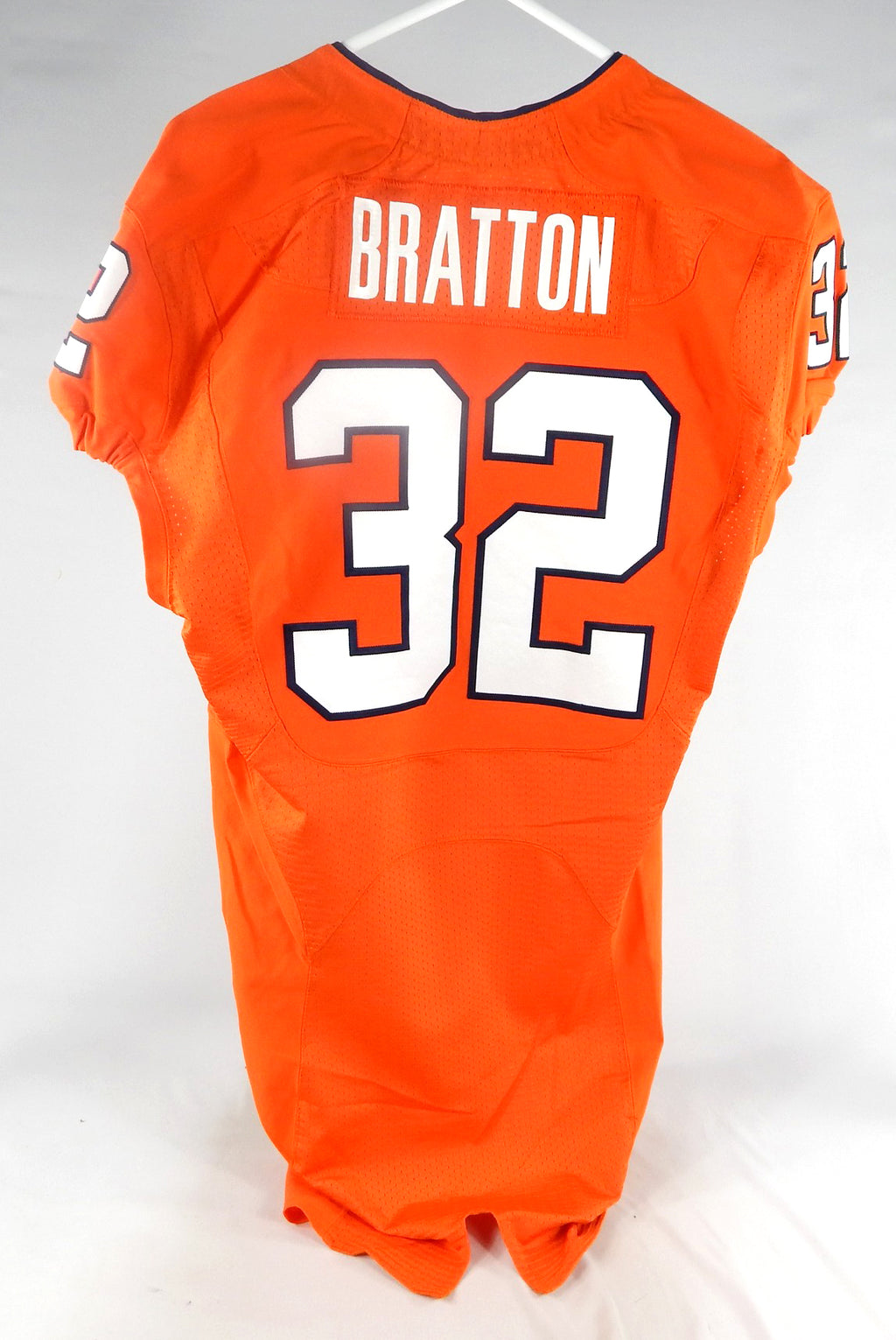 2017 Virginia Cavaliers Darrius Bratton #32 Game Used Orange Jersey Hoos P 42 1 Pic2