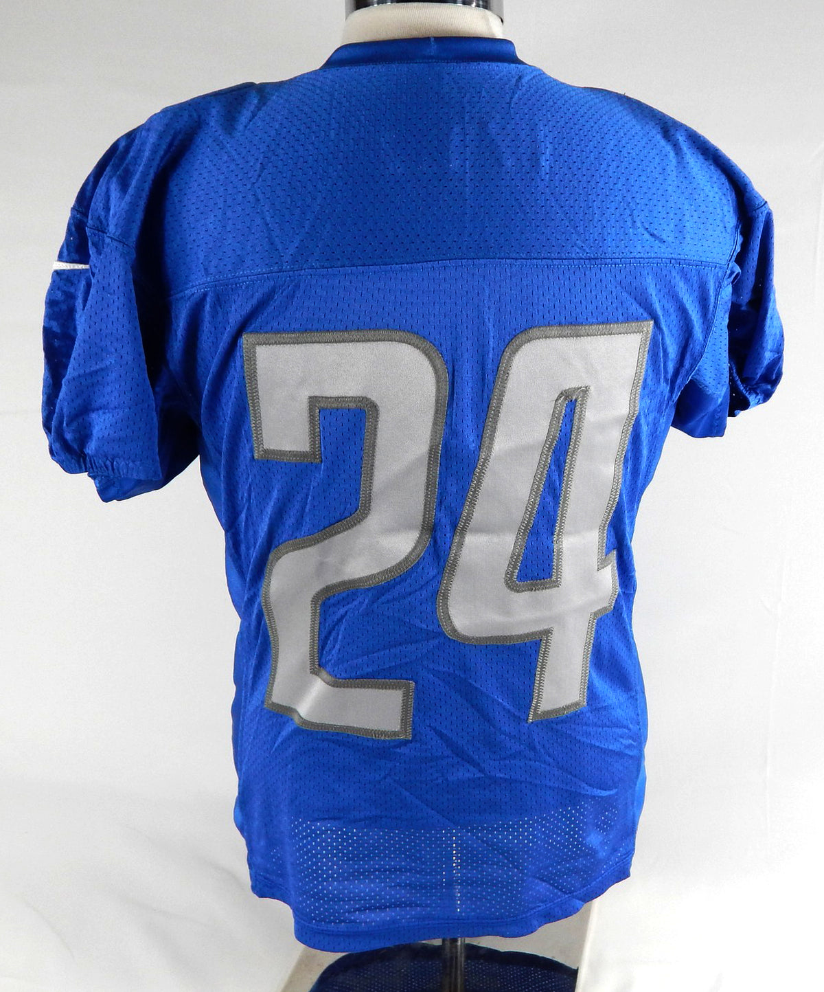 2019 Detroit Lions Nevin Lawson #24 Game Issued Blue Practice Jersey 44 24 Pic2