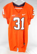 2013 Virginia Cavaliers #31 Game Issued Orange Jersey Name Plate Removed 40 042