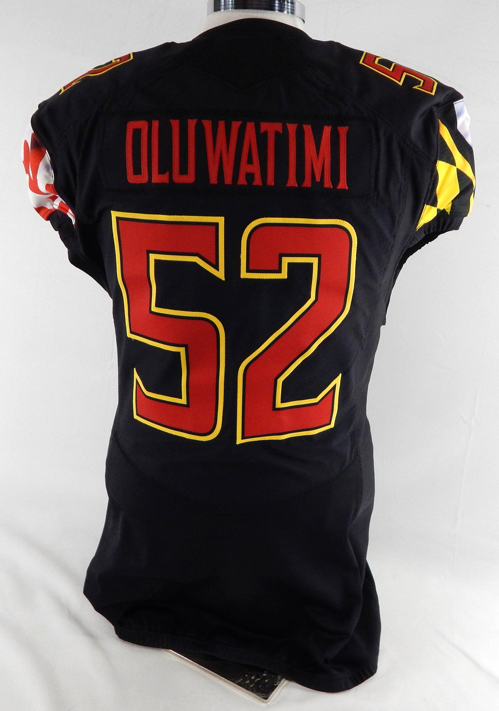2018 Maryland Terrapins Oluwaseun Oluwatimi #52 Game Issued Black Jersey 1 Pic2