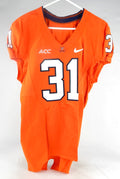 2013 Virginia Cavaliers #31 Game Issued Orange Jersey Name Plate Removed 40 043