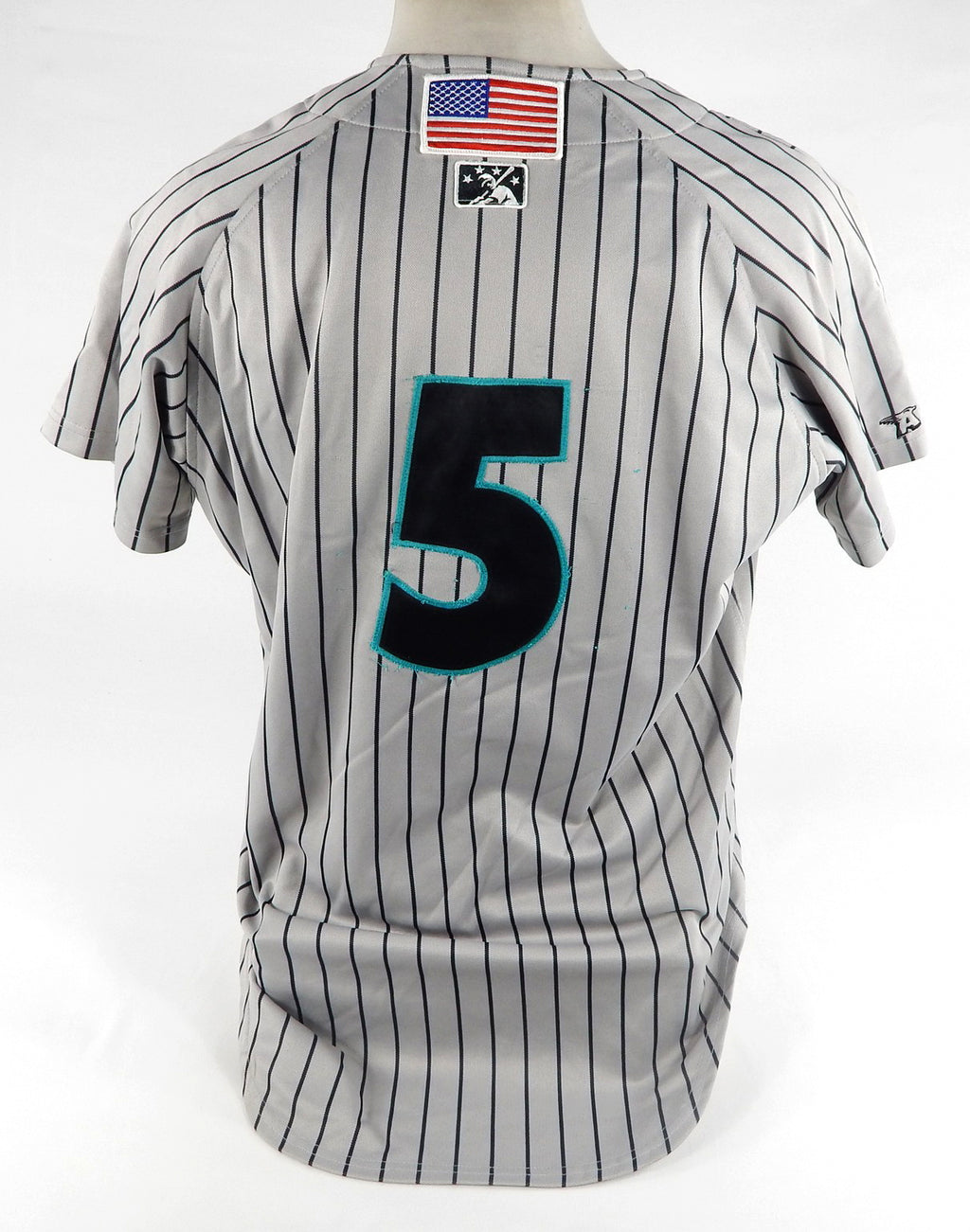 Early 2000s Jupiter Hammerheads #5 Game Grey Pinstripe Jersey 46 DP71760