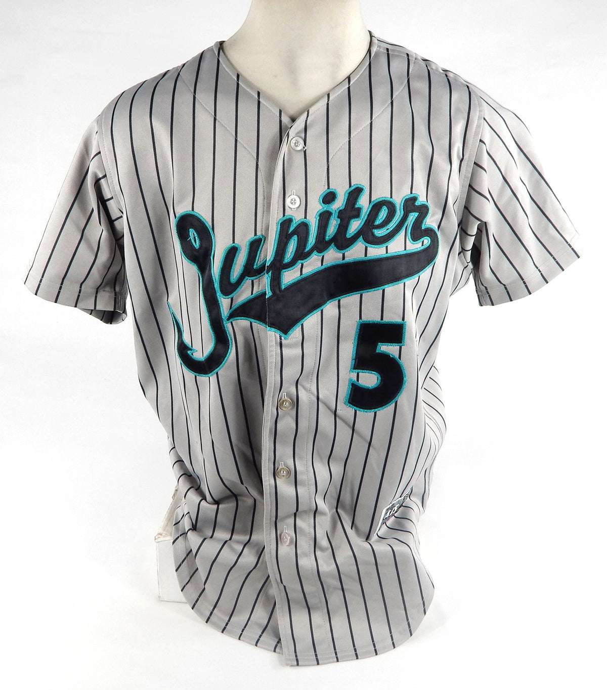 Early 2000s Jupiter Hammerheads #5 Game Grey Pinstripe Jersey 46 DP71760 Pic2