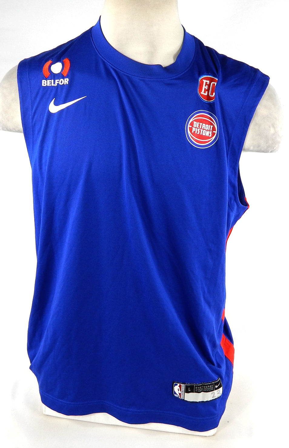 2023-24 Detroit Pistons Jaden Ivey #23 Game Used Blue Tank Shirt Cureton P L 8