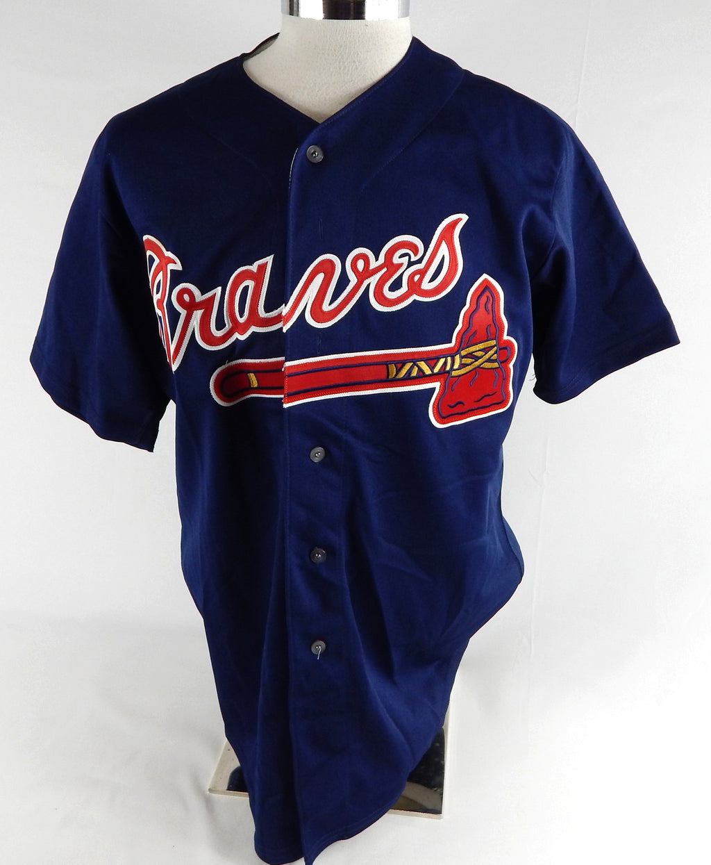 1990s Atlanta Braves Blank Game Issued Navy Jersey 44 839