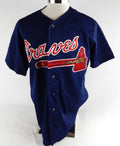1990s Atlanta Braves Blank Game Issued Navy Jersey 44 839