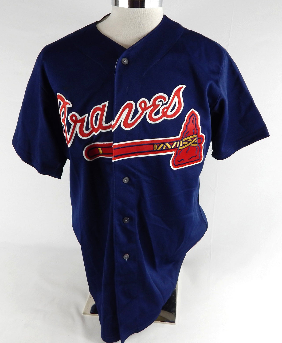 1990s Atlanta Braves Blank Game Issued Navy Jersey 44 839