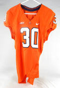 2014 Virginia Cavaliers #30 Game Used Orange Jersey Name Plate Removed 38 045