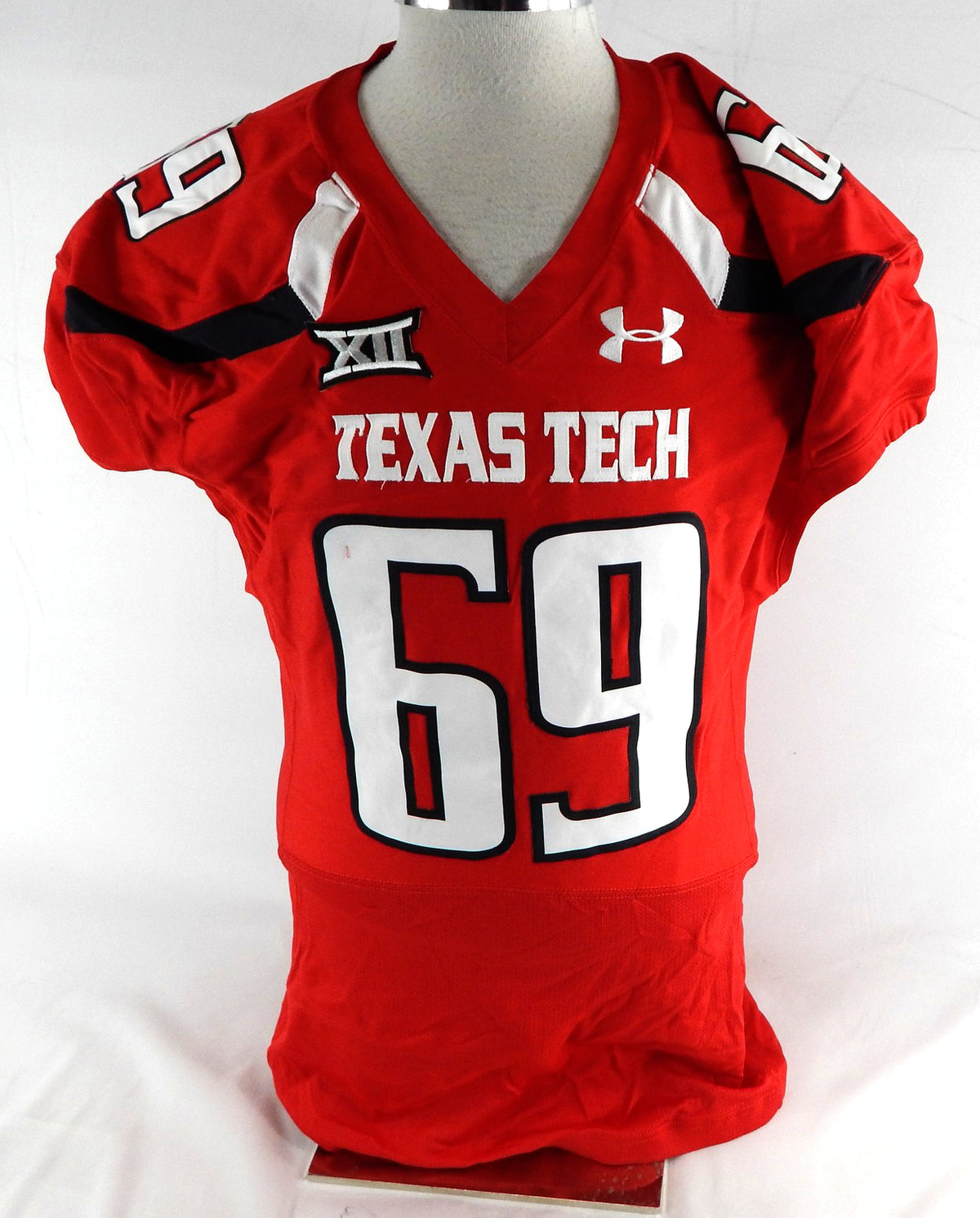 2015 Texas Tech Red Raiders #69 Game Used Red Jersey Football NP Rem 50 562 Pic2