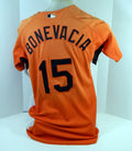 2007-08 Baltimore Orioles Arthur Bonevacia #15 Game Used Orange Jersey BP ST 46