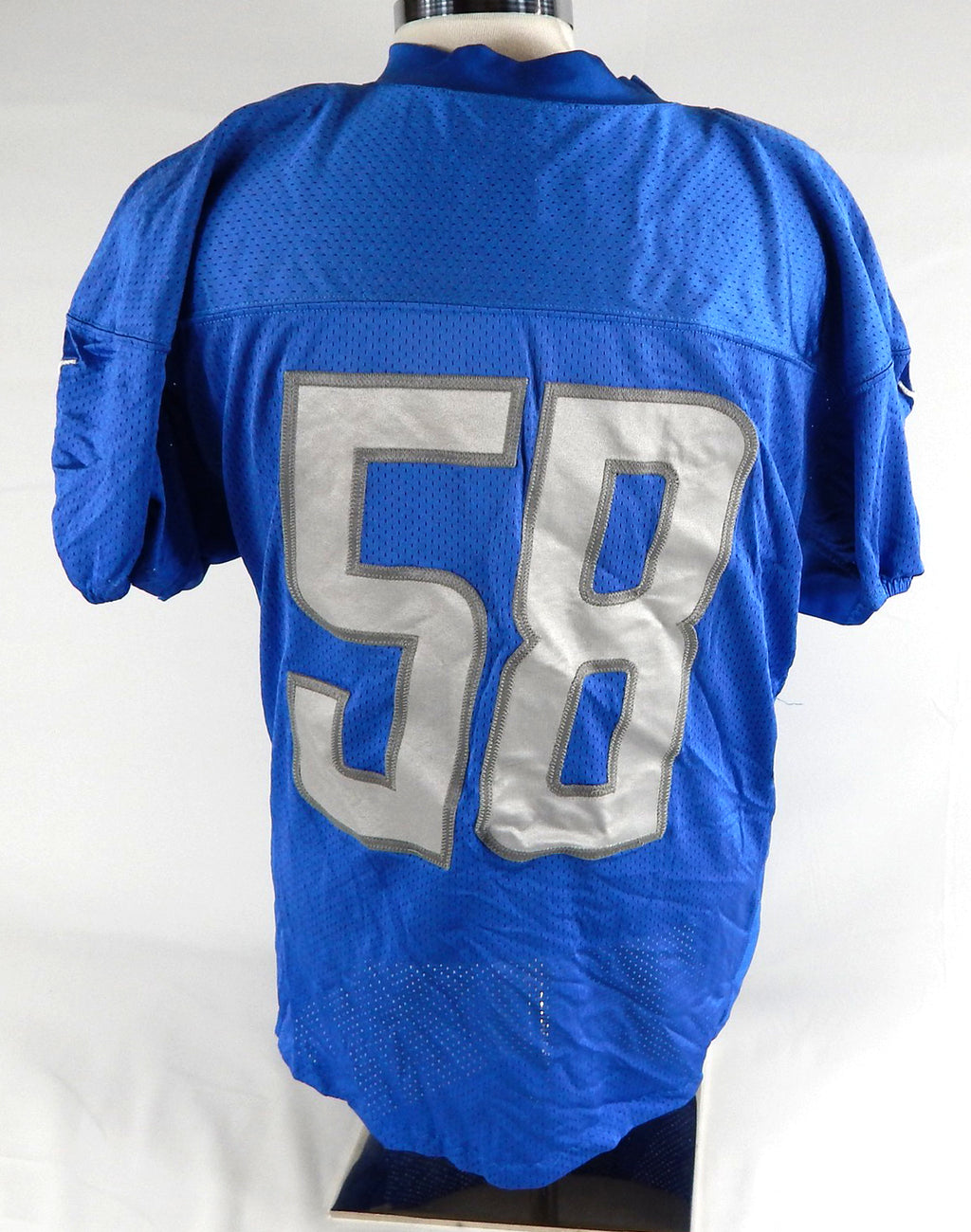 2019 Detroit Lions Garret Dooley #58 Game Used Blue Practice Jersey 52 28 Pic2