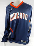 2010-11 Charlotte Bobcats #11 Game Used Navy Shooting Shirt 2XL 291
