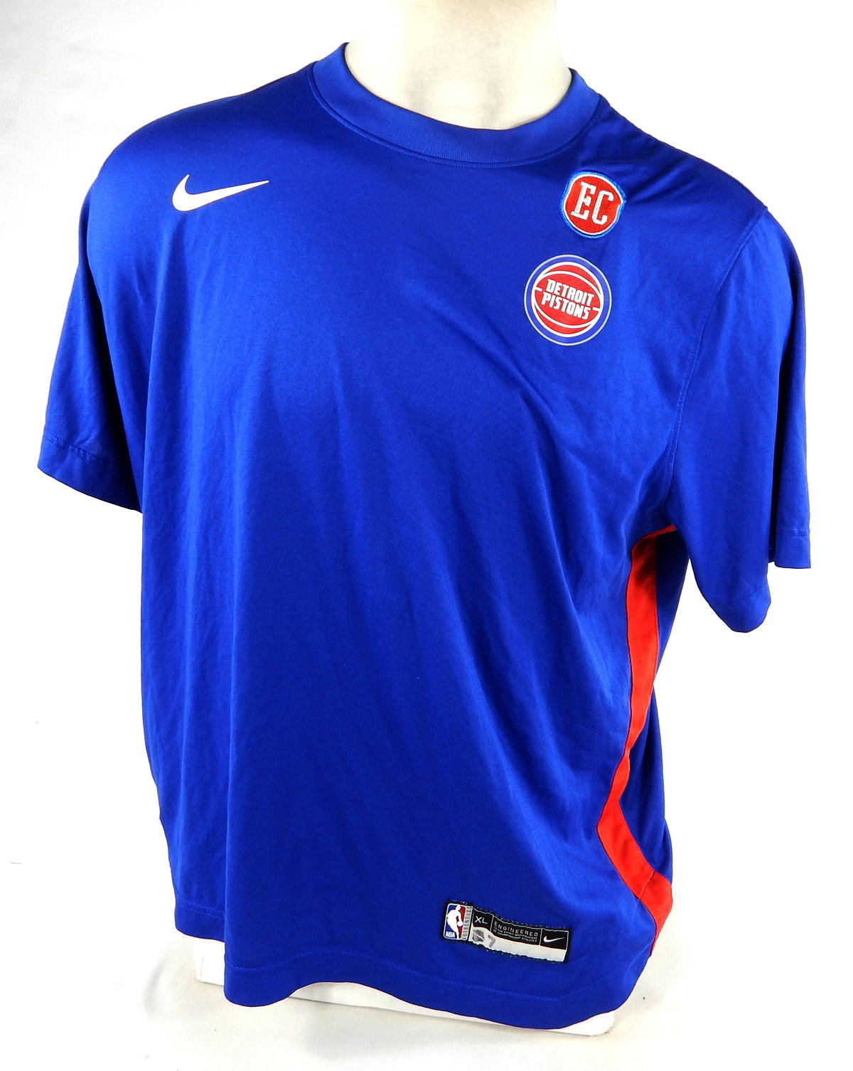2023-24 Detroit Pistons #7 Game Used Blue Shooting Shirt Earl Cureton Patch XL 2