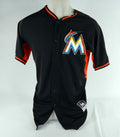 Miami Marlins RJ Peace #51 Game Used Black Jersey Spring Training BP 44 9