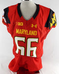 2017 Maryland Terrapins #66 Game Issued Red Jersey Football 48 35