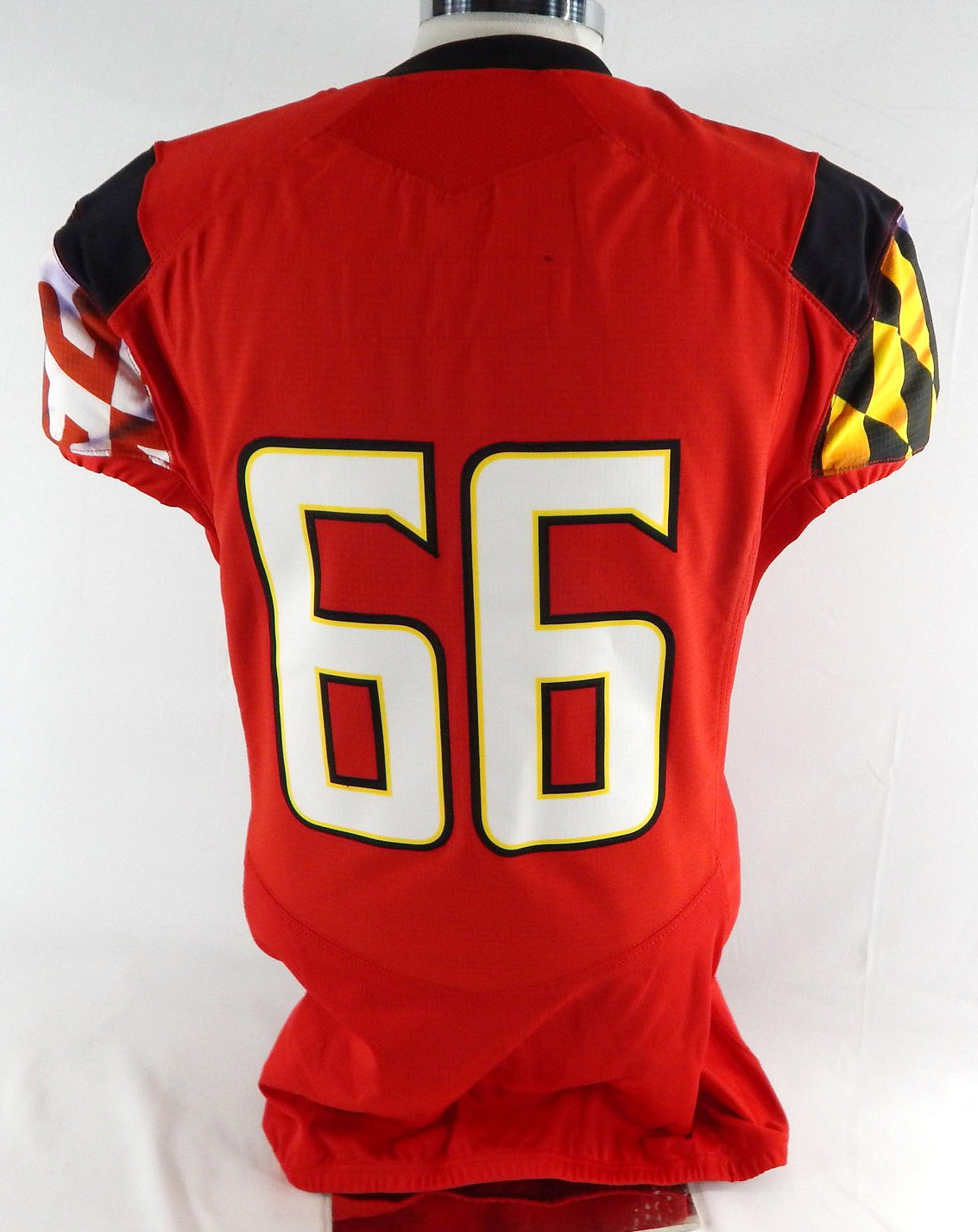 2017 Maryland Terrapins #66 Game Issued Red Jersey Football 48 35 Pic2