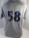 Clearwater Threshers #58 Game Used Grey Jersey DP13499