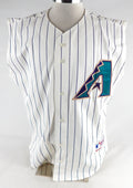 2002 Arizona Diamondbacks Mike Koplove #58 Game Used White Vest Jersey 46 482
