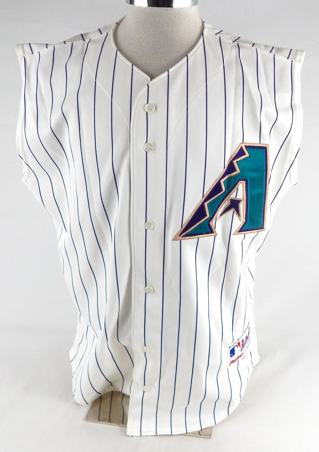 2002 Arizona Diamondbacks Mike Koplove #58 Game Used White Vest Jersey 46 482