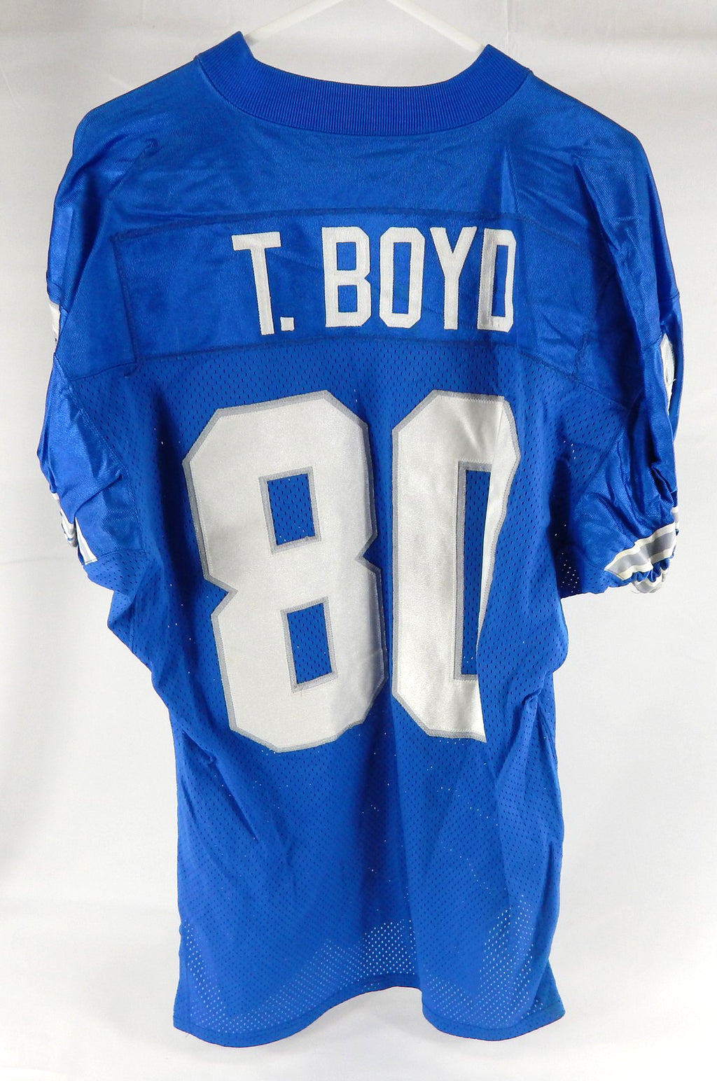 1995 Detroit Lions Tommie Boyd #80 Game Used Blue Jersey 46 480 Pic2