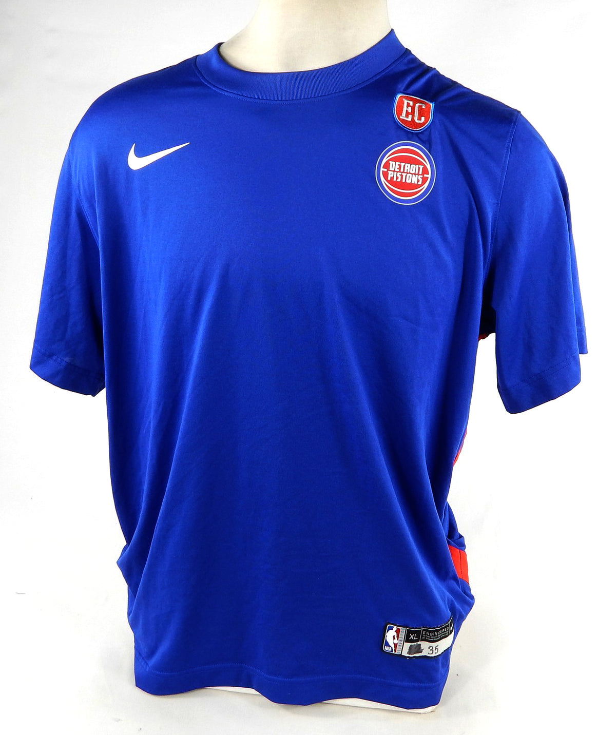 2023-24 Detroit Pistons #12 35 Game Used Blue Shooting Shirt Cureton Patch XL 4