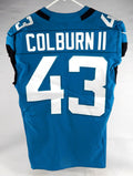 2021 Jacksonville Jaguars Matt Colburn II #43 Game Issued Blue Jersey 40 315