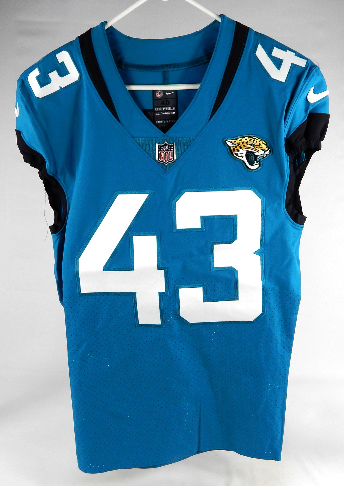 2021 Jacksonville Jaguars Matt Colburn II #43 Game Issued Blue Jersey 40 315 Pic2