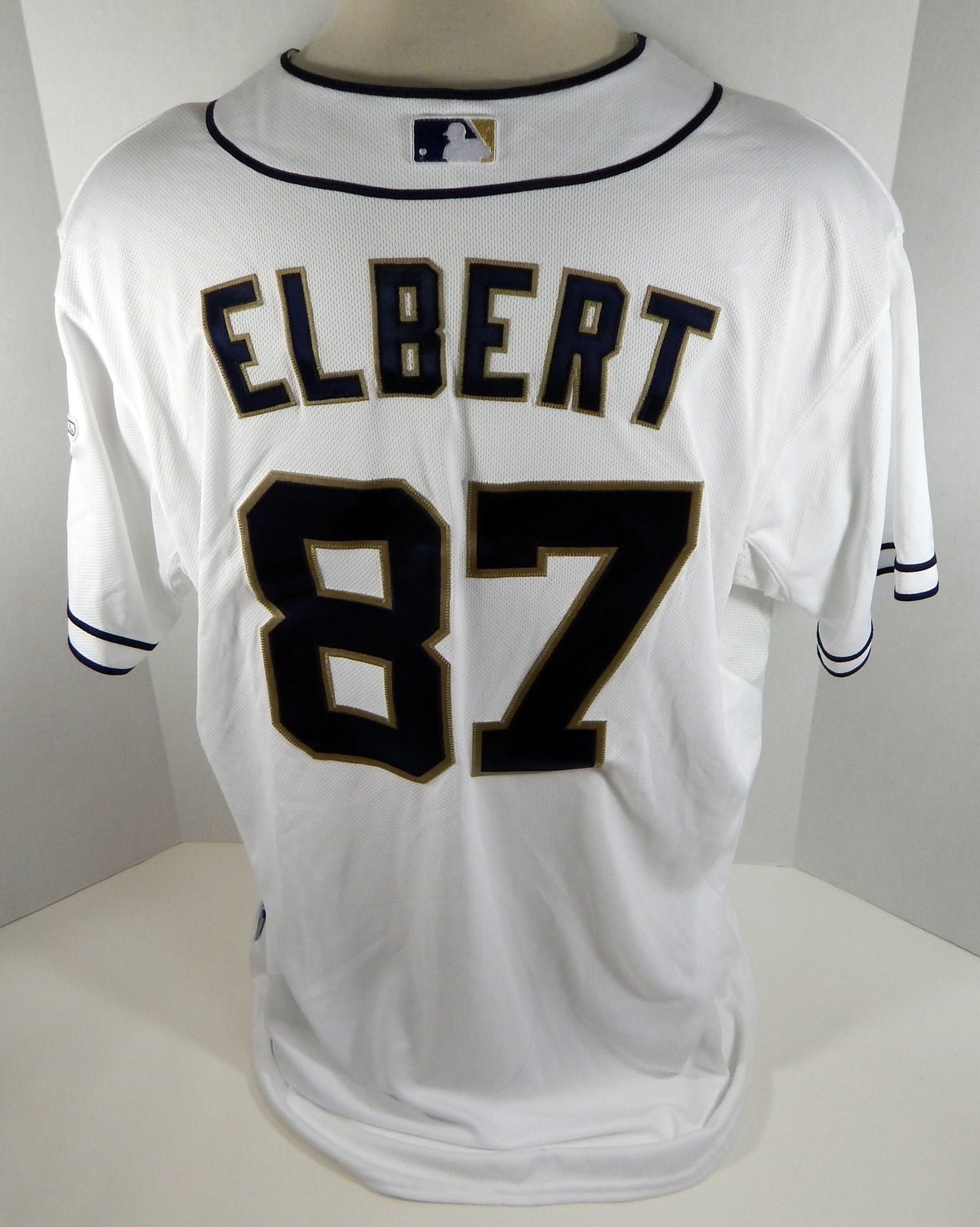 2015 San Diego Padres Scott Elbert #87 Game Issued White Jersey