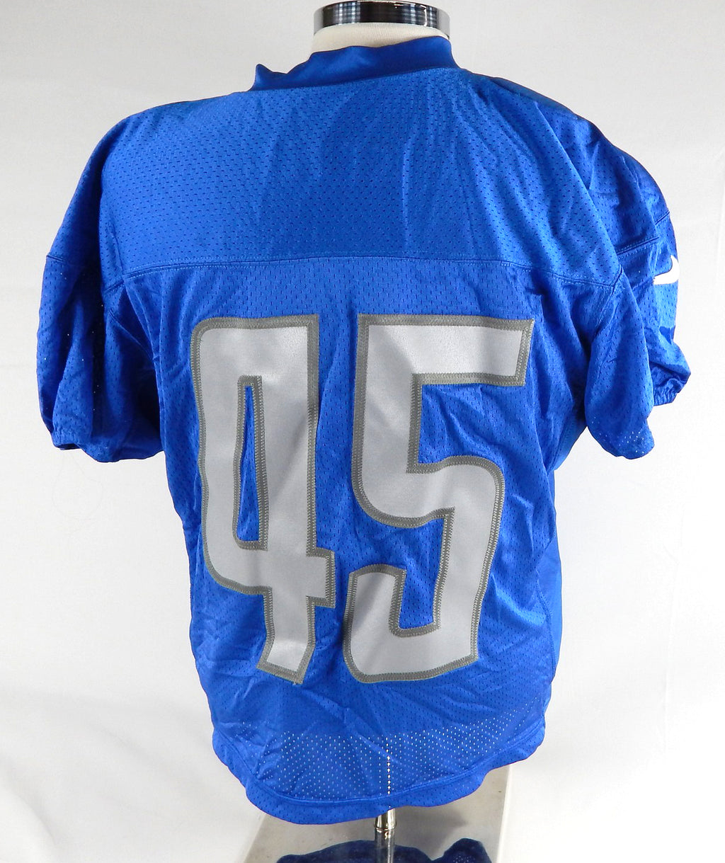 2017 Detroit Lions Charles Washington #45 Game Issued Blue Practice Jersey 48 32 Pic2