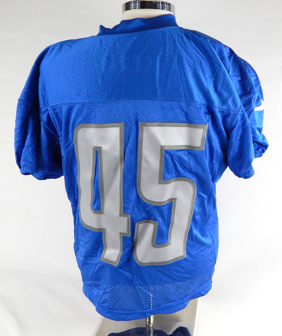 2017 Detroit Lions Charles Washington #45 Game Issued Blue Practice Jersey 48 32 Pic2