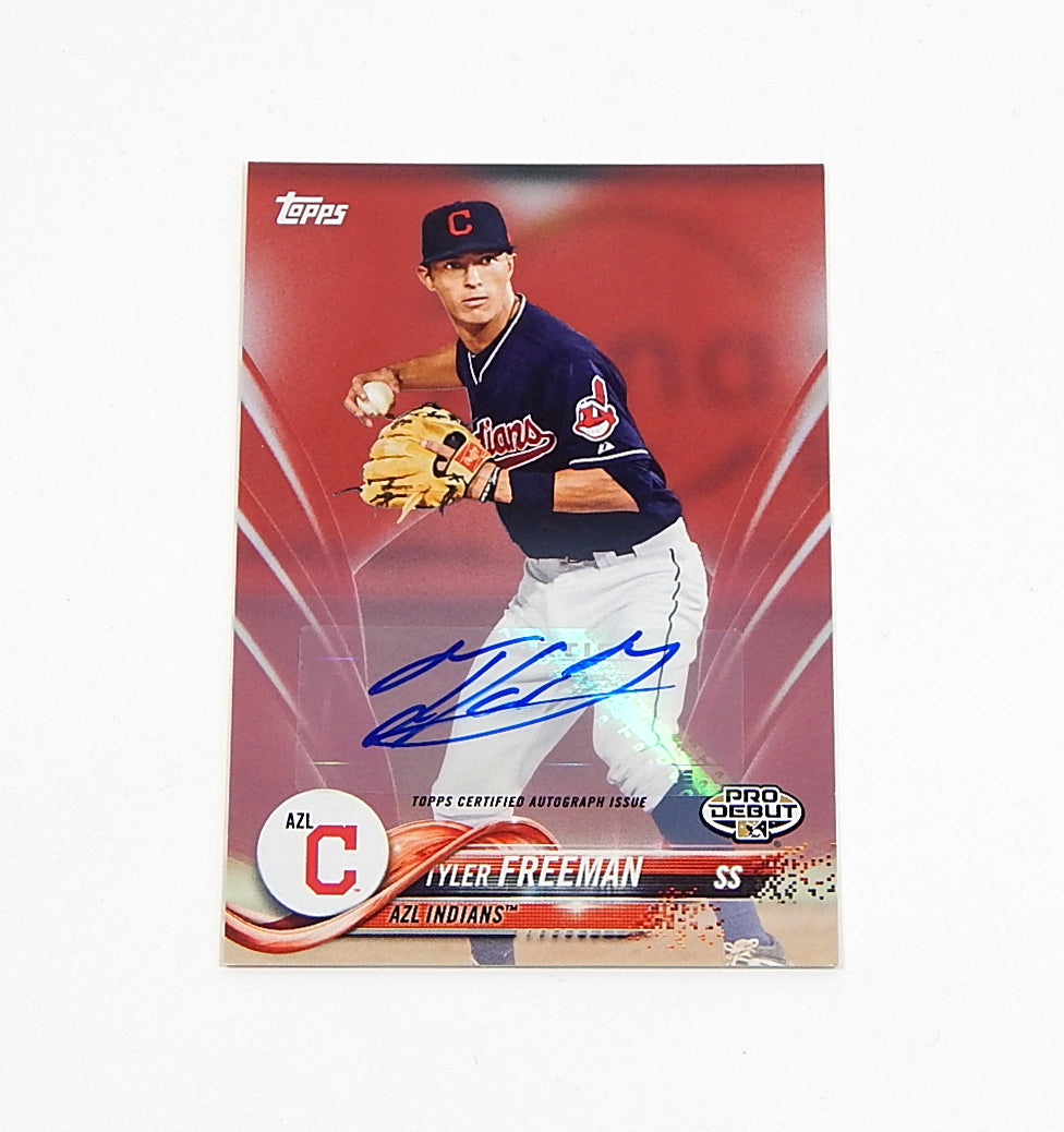 2018 Topps Pro Debut Autographs Red Tyler Freeman #49 Auto #'d 05/10