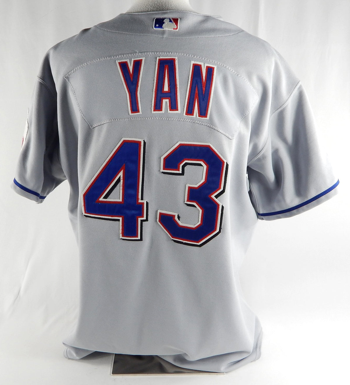 2003 Texas Rangers Esteban Yan #43 Game Used Grey Jersey 52 897 Pic2