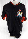 2014-16 Miami Marlins Korey Dunbar #84 Game Used Black Jersey ST BP 46 977