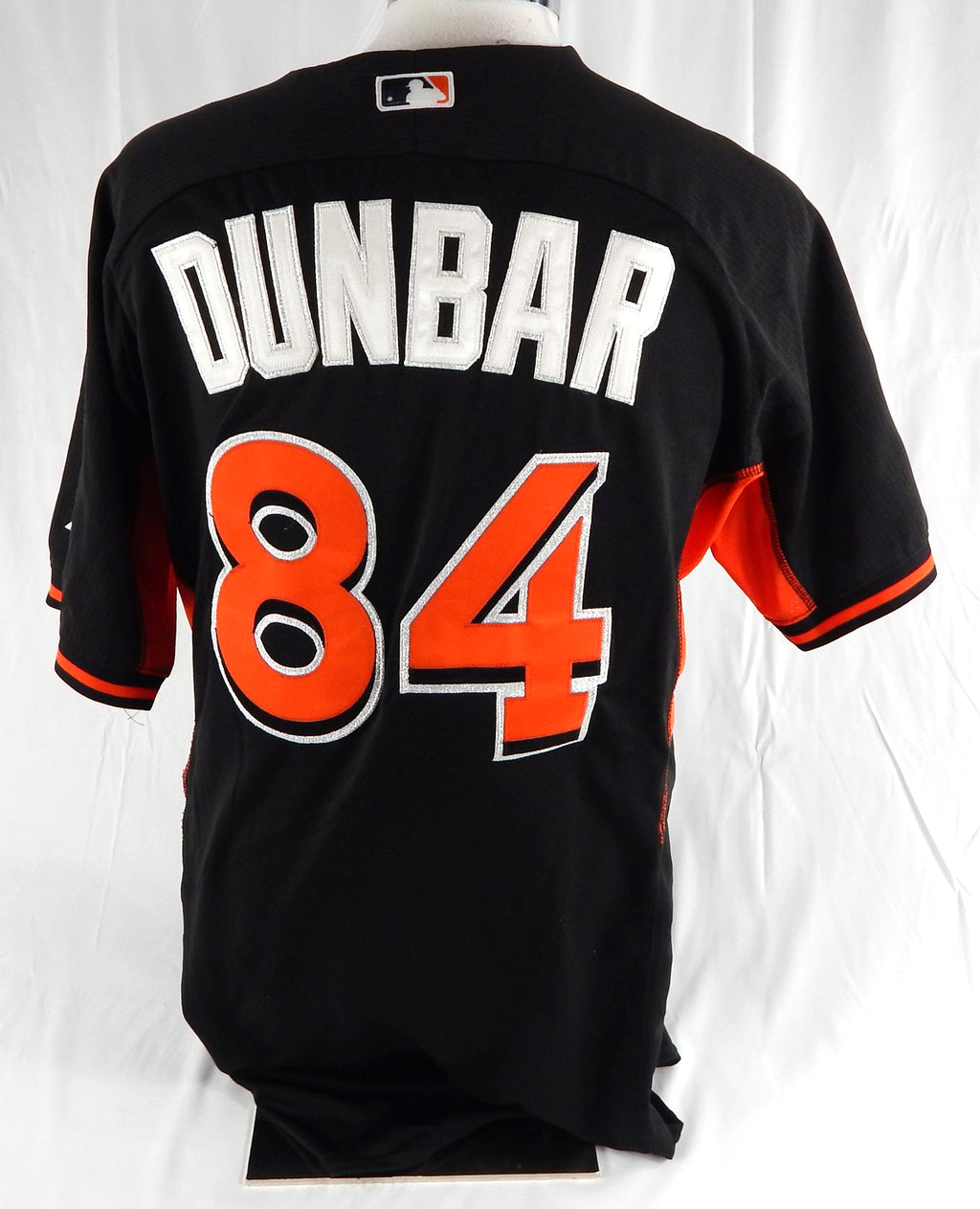 2014-16 Miami Marlins Korey Dunbar #84 Game Used Black Jersey ST BP 46 977 Pic2