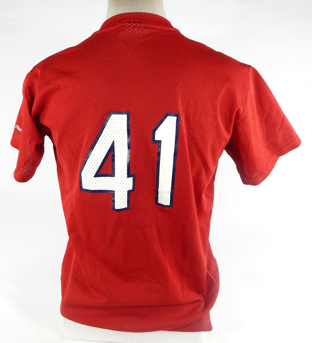 1990s Palm Beach Cardinals #41 Game Used Red Jersey 44 DP71772