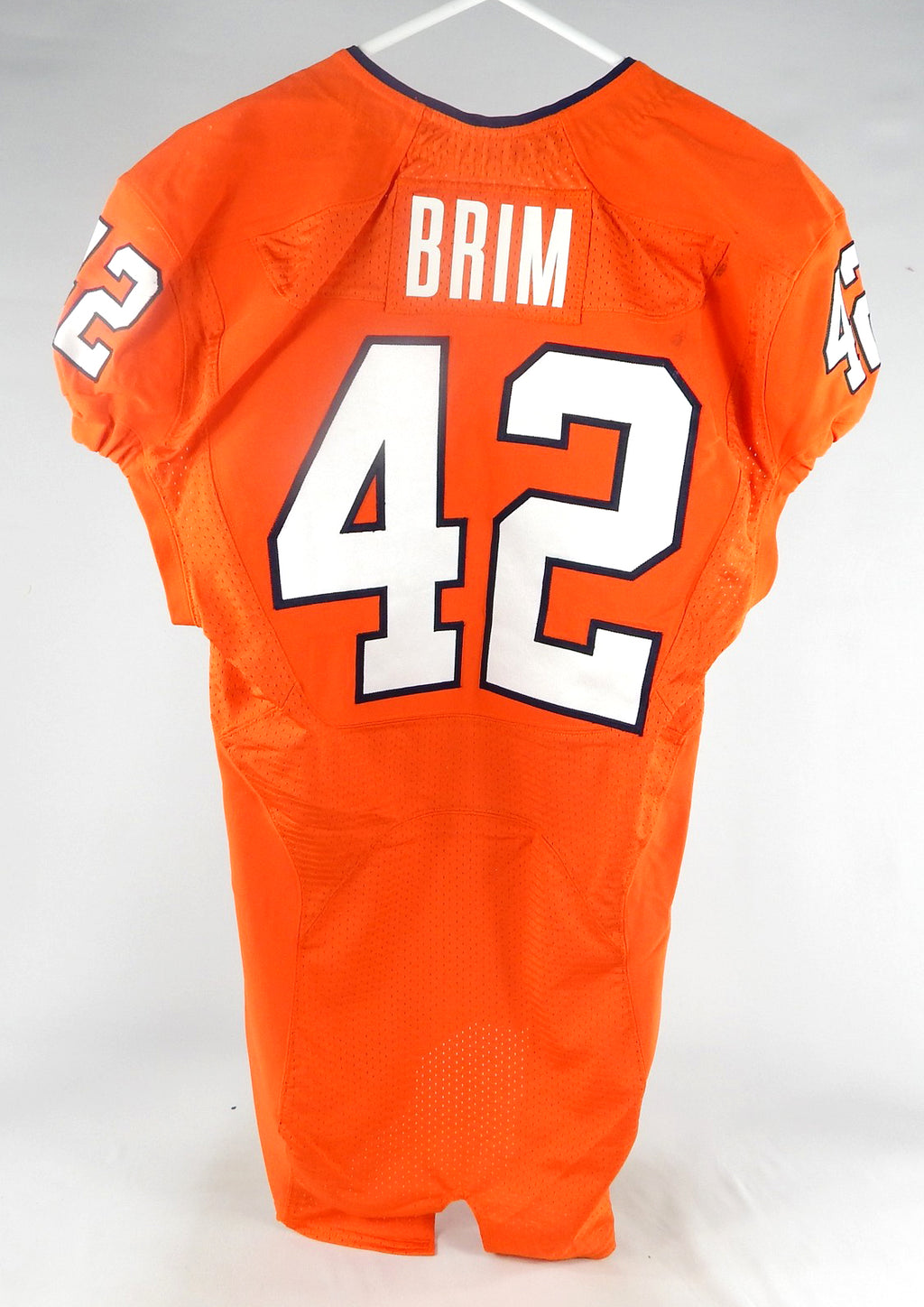 2012 Virginia Cavaliers Demeitre Brim #42 Game Used Orange Jersey 40 054