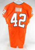 2012 Virginia Cavaliers Demeitre Brim #42 Game Used Orange Jersey 40 054
