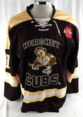 2025-26 Hershey Cubs Mohamed Mahdi Rochdi #41 Game Used Brown Jersey USPHL 2