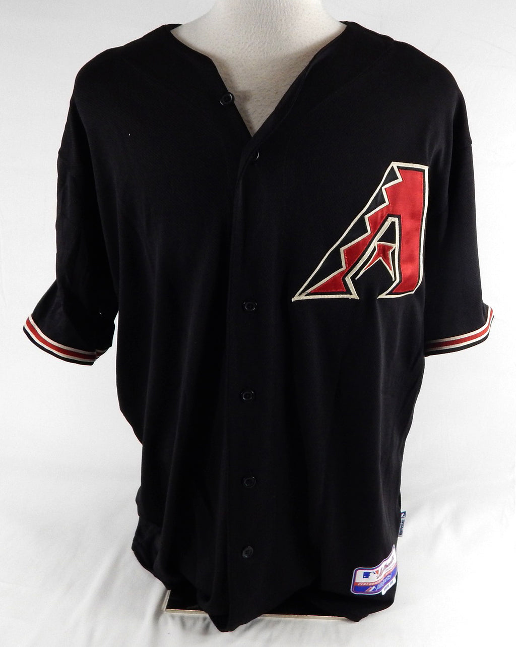 2008 Arizona Diamondbacks Leo Rosales #47 Game Used Black Jersey 10th Patch 9