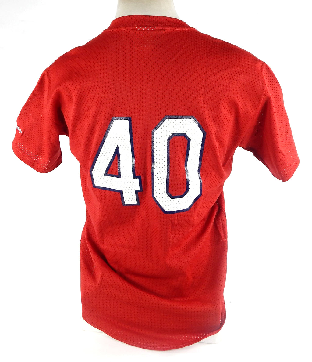 1990s Palm Beach Cardinals #40 Game Used Red Jersey 44 DP71775