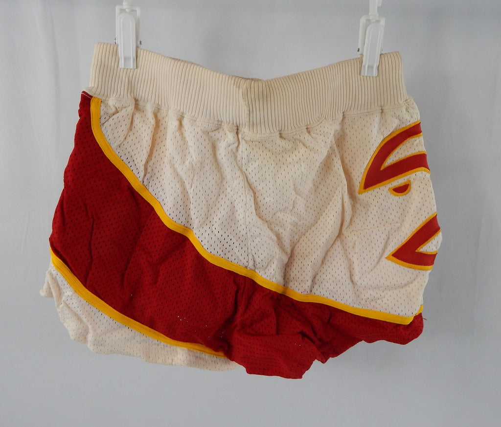1986-87 Atlanta Hawks #12 3 Game Used White Shorts Pacman 34 211 Pic2