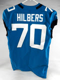 2020 Jacksonville Jaguars Jared Hilbers #70 Game Issued Blue Jersey 44 DP74324