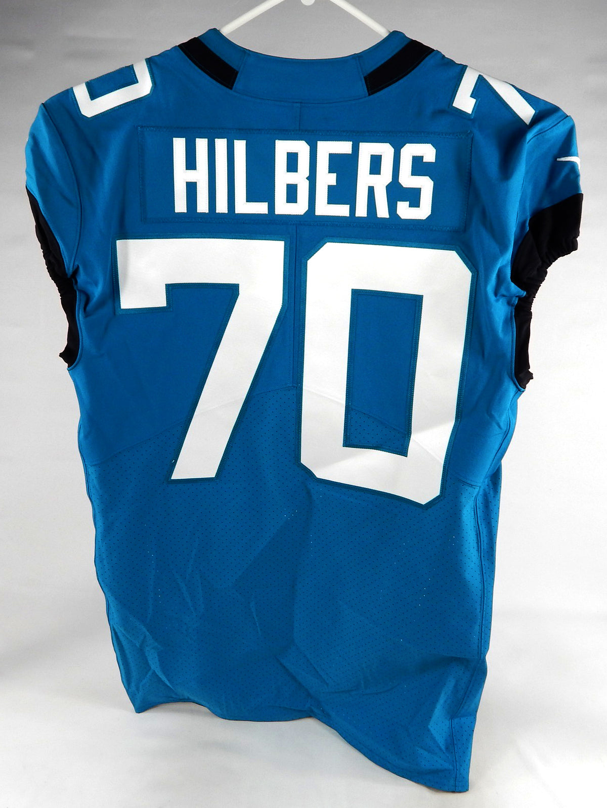 2020 Jacksonville Jaguars Jared Hilbers #70 Game Issued Blue Jersey 44 DP74324