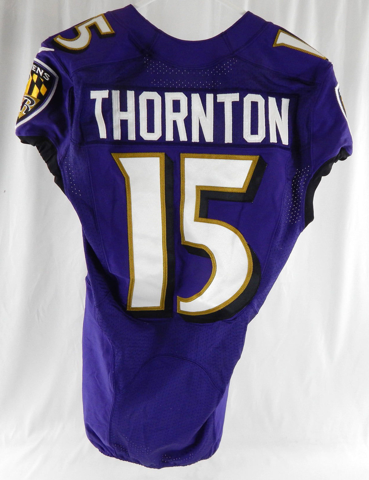 2018 Baltimore Ravens Thornton #15 Game Used Purple Practice Jersey Ford P 36 3 Pic2