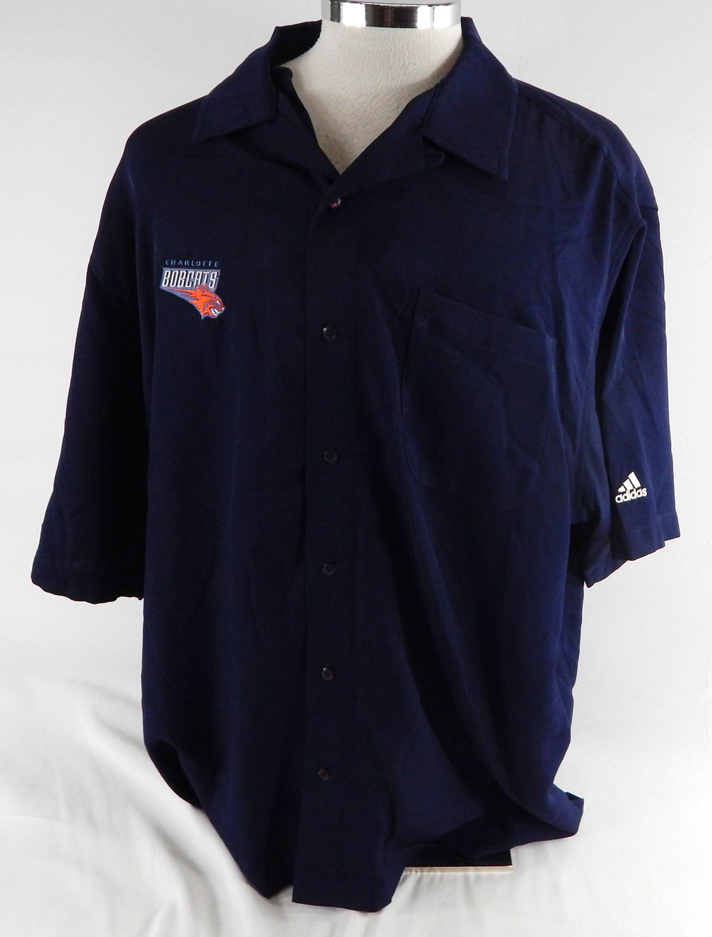 2000s Charlotte Bobcats Team Issued Navy Polo Shirt 2XL 303