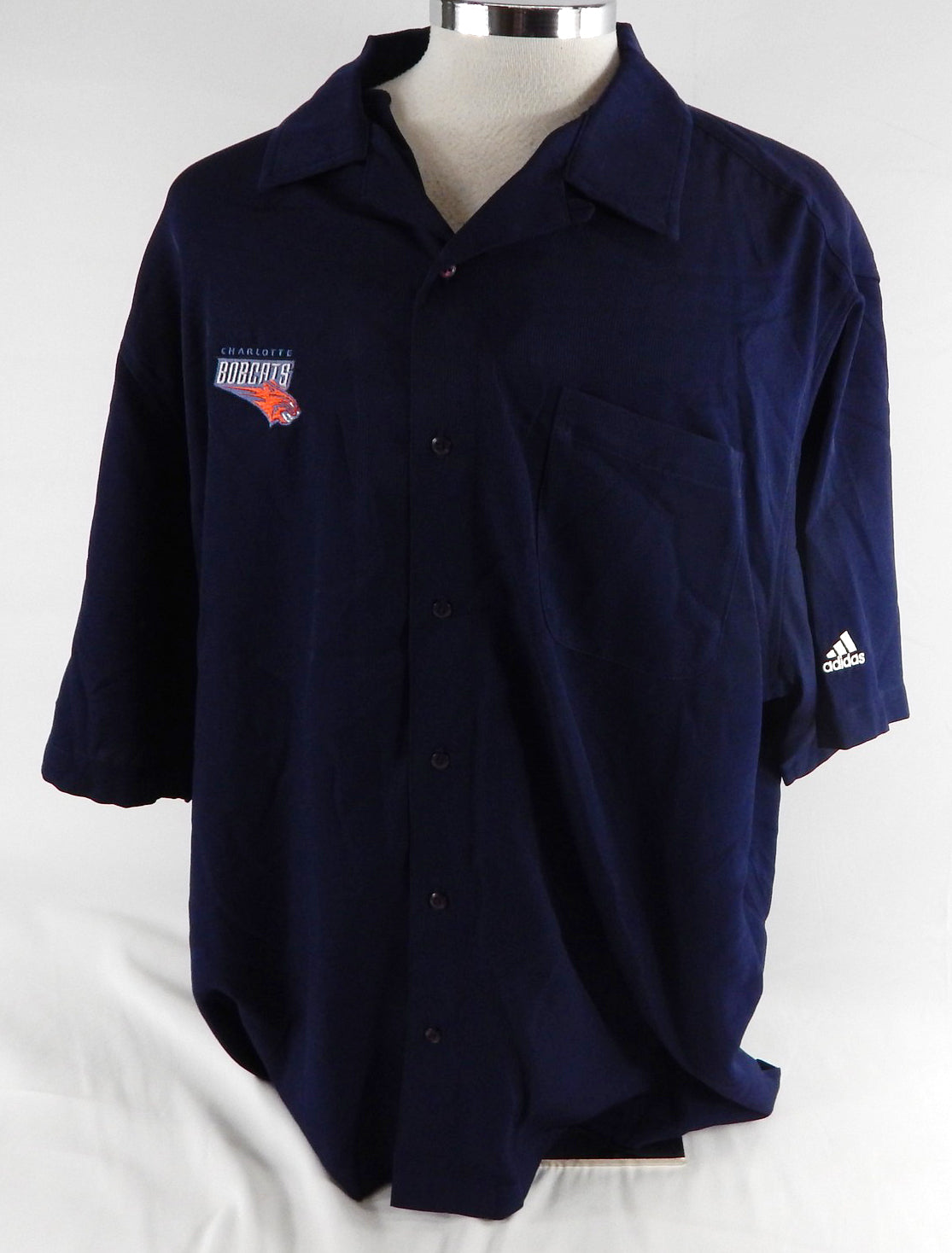 2000s Charlotte Bobcats Team Issued Navy Polo Shirt 2XL 303